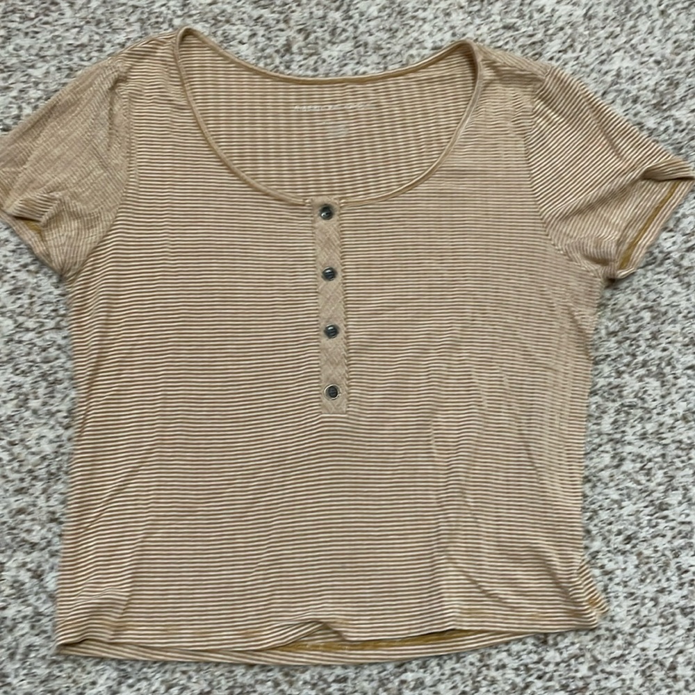 American Eagle Yellow Cropped Top